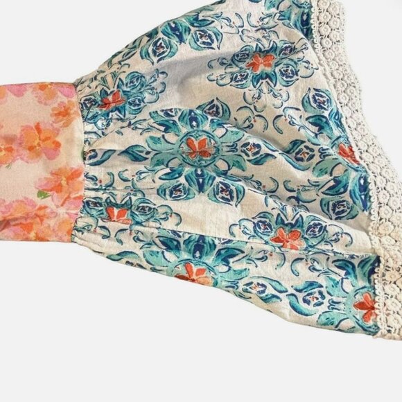 Modaposa Womens Floral & Abstract Print Tunic Top With Bell Sleeves - Picture 5 of 8